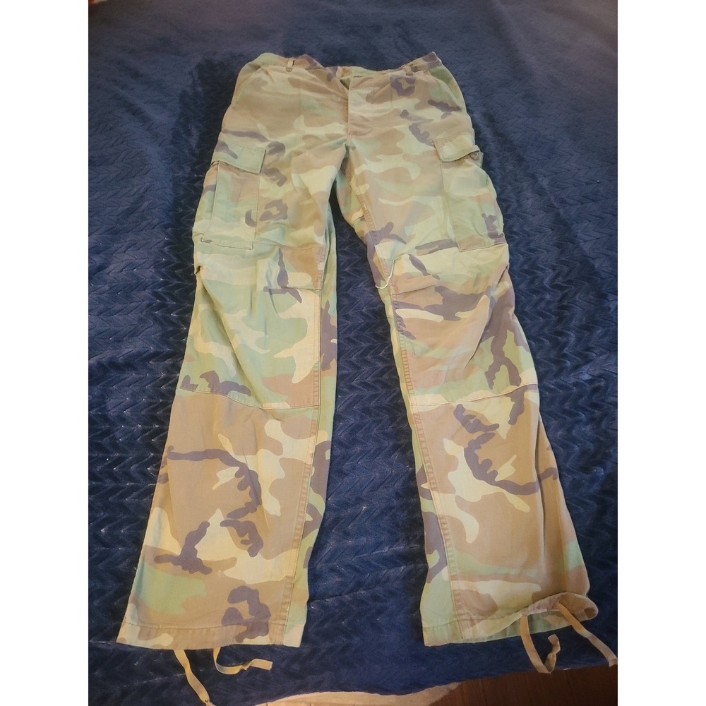 US Military Woodland Camo BDU Cargo Pants Small Regular Tactical Combat Fatigue